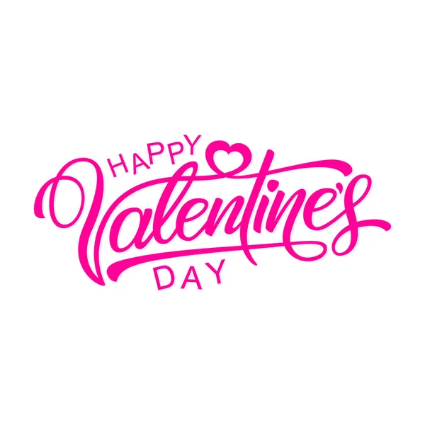 Feliz día de San Valentín. Texto caligráfico . — Archivo Imágenes Vectoriales