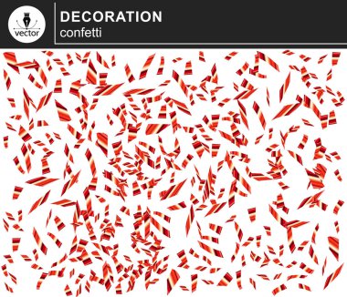 Kırmızı parlak konfeti.