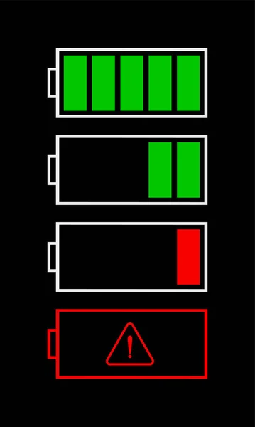 Ikona wskaźnika baterii — Wektor stockowy