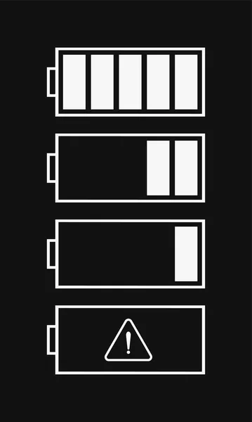 バッテリーのインジケーターです ベクトル図 — ストックベクタ