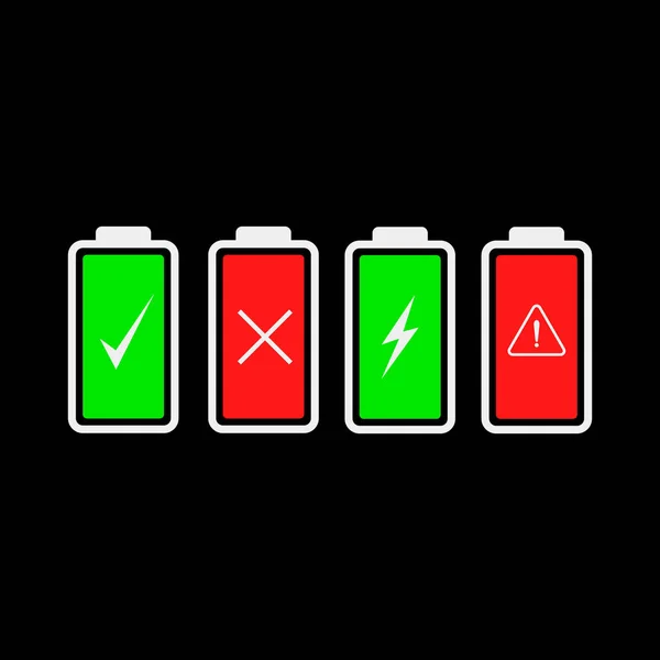 Battery Indicator Icon Vector Illustration — Stock Vector