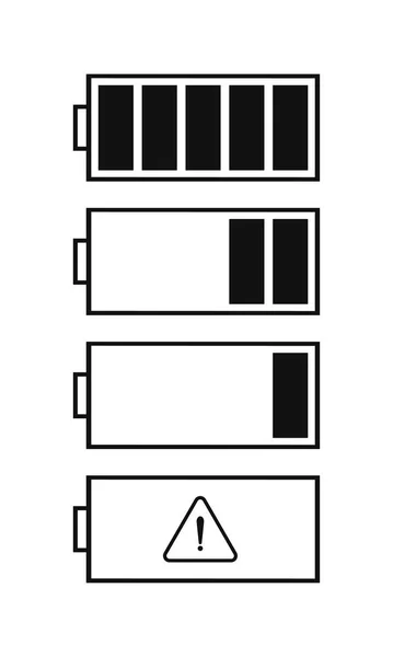 Ícone indicador de bateria — Vetor de Stock