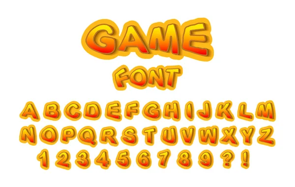 Font for the name of the game — Stock Vector