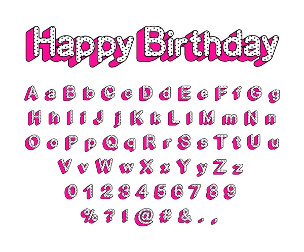 Cute 3D letters of the English alphabet, uppercase and lowercase Vector Graphics