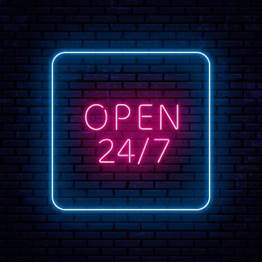 Güzel neon Yazıtı açık