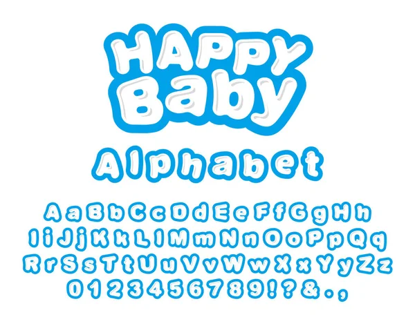 Feliz bebé. Alfabeto inglés — Archivo Imágenes Vectoriales