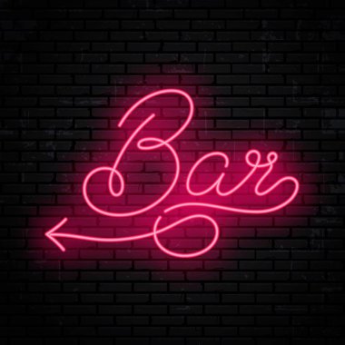 Çubuk, vektör Neon yazıt