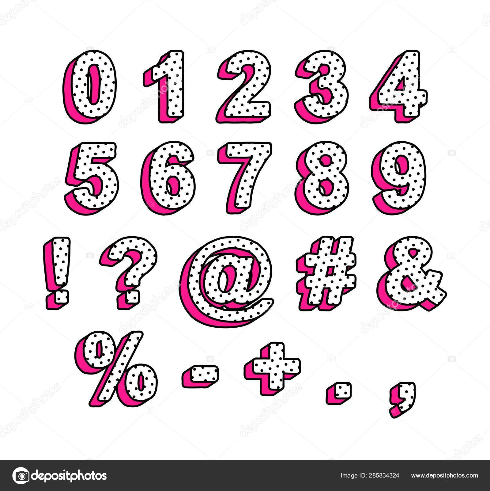 Numbers And Signs In Style Lol Doll Surprise Vector Image By C Ovnex Vector Stock 285834324