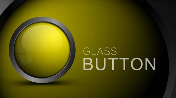 Web tasarımı için parlak boş sarı düğme. — Stok Vektör