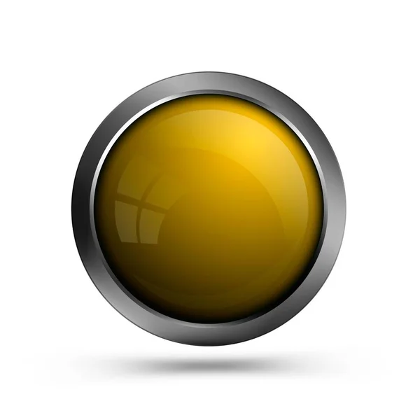 Vector yellow glass button. — Stock Vector