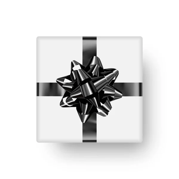 Caja de regalo realista para decoraciones . — Vector de stock