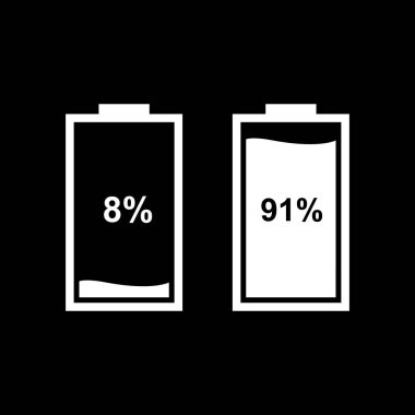 Pil seviyesi gösterge simgeleri kümesi.