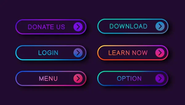 Яркие абстрактные кнопки для веб-дизайна . — стоковый вектор