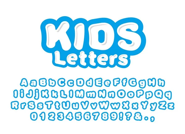 Lettres mignonnes pour enfants . — Image vectorielle