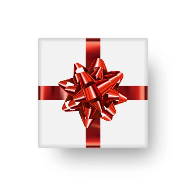 Caja de regalo realista para decoraciones . — Vector de stock