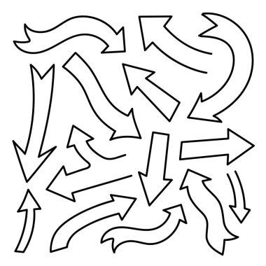 Beyaz arka planda yalıtılmış işaretçi okları.