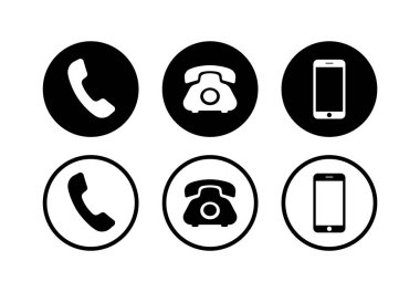 Telefon simge vektör.