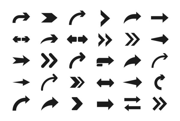Vector set of flat arrows.