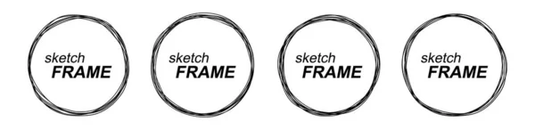 Molduras de esboço vetorial . —  Vetores de Stock