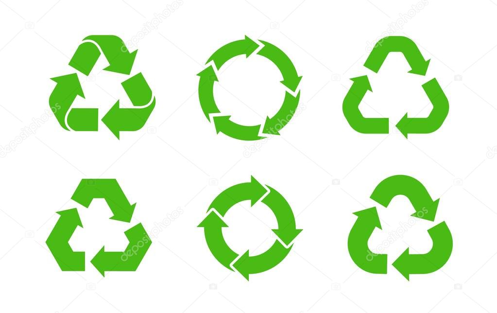 Recycle icon vector.