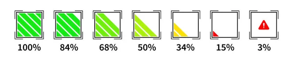 Modern batteriindikator. — Stock vektor