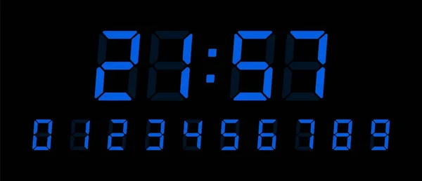 Numéro d'horloge numérique réglé . — Image vectorielle