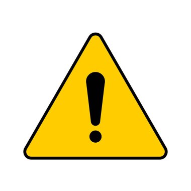 Vektör sarı üçgen tehlike uyarı sembolü.