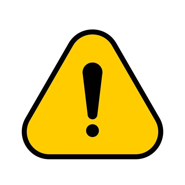 Vector yellow hazard warning symbol.
