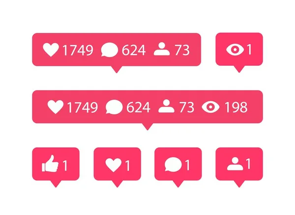 Vektor Social Media Symbole Kommentar Und Follower Icon Gestaltungselement Für — Stockvektor