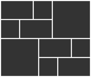 Boş fotoğraf çerçevesi kolajı 10 bölümden oluşuyor. Poster çerçevesi modeli. Vektör şablon fotoğraf kolajı.