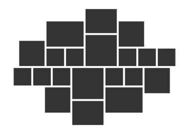 Fotoğraf kolajı şablonu. Moodboard. Vektör fotoğraf çerçevesi düzeni. Kolaj bileşimi.