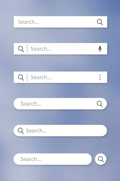 Набор Поисковой Строки Падающей Тенью Векторный Элемент Концепции Веб Дизайна — стоковый вектор
