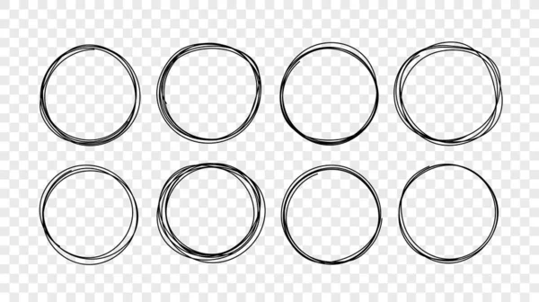 Esquisse Circulaire Dessinée Main Éléments Griffonnage Circulaires Vectoriels Pour Votre — Image vectorielle