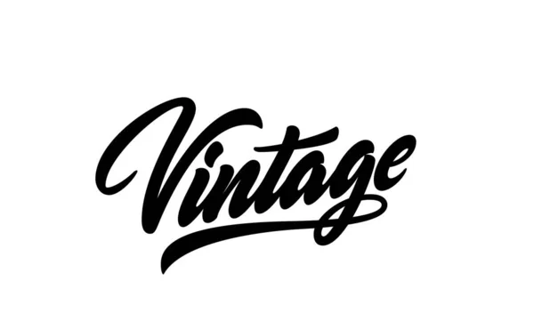 Palavra Vintage Isolado Branco Letras Mão Para Design Impressões Digitais — Vetor de Stock
