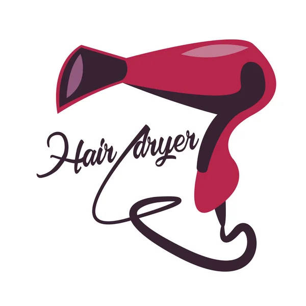 Hairdryer Cartoon Style Vector Illustration — Stockvektor