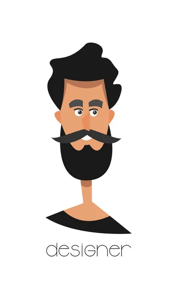 Designer Avatar Vector Illustration — Stockvektor