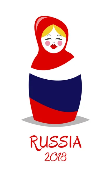 Rus bebekler - matryoshka. Web için vektör çizim. Karikatür tarzı. Rusya.