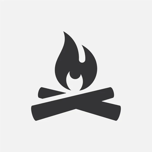 Yangın ya da kamp. Basit vektör simgesi