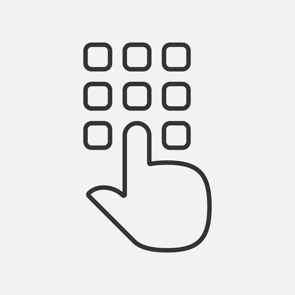 Güvenlik kodu. İnce vektör simgesi