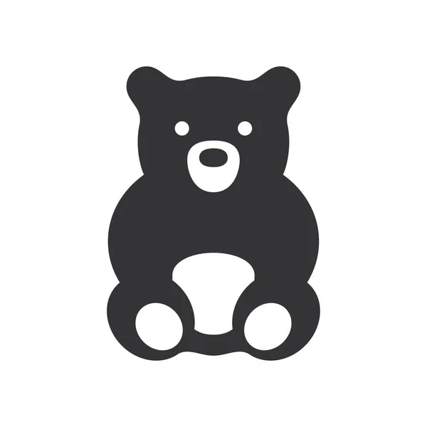Медвежонок Тедди Плоский Вектор — стоковый вектор