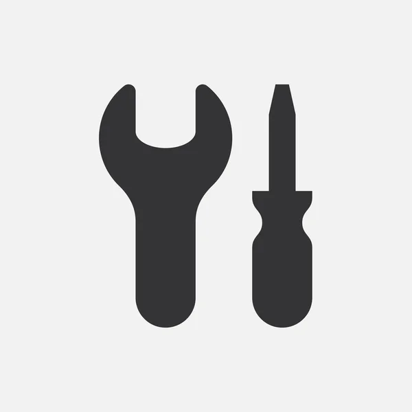 Araçlar: anahtar ve tornavida. Basit vektör simgesi