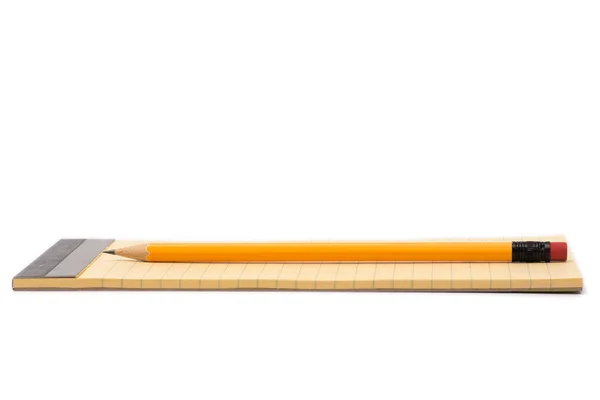 Notebook Pencil Isolated White Background — Stock Photo, Image