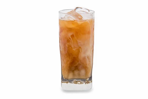 Iced coffee in a glass isolated and white background Stock Image