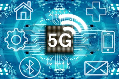 5g ağ kablosuz sistemleri ve internet.