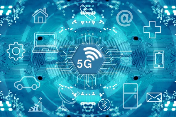 5g ağ kablosuz sistemleri ve internet.