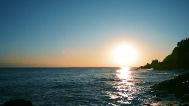 Hermoso Amanecer Sobre Océano Corea Del Sur Amanecer Del Mar — Vídeo de stock