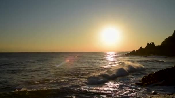 Hermoso Amanecer Sobre Océano Corea Del Sur Amanecer Del Mar — Vídeo de stock