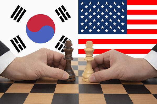 South Korea-US Summit expressed in a chess game.