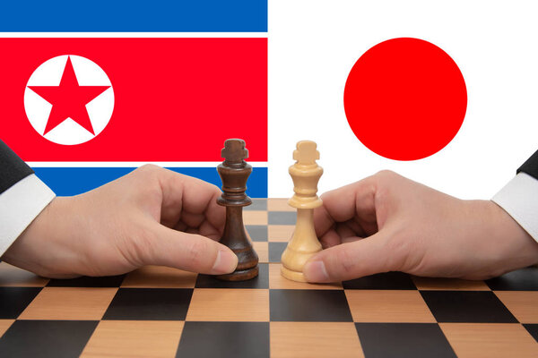 North Korea-JapanSummit expressed in a chess game.