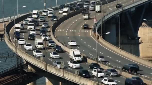 Tráfico en Seúl City, Corea del Sur.Timelapse HD — Vídeos de Stock